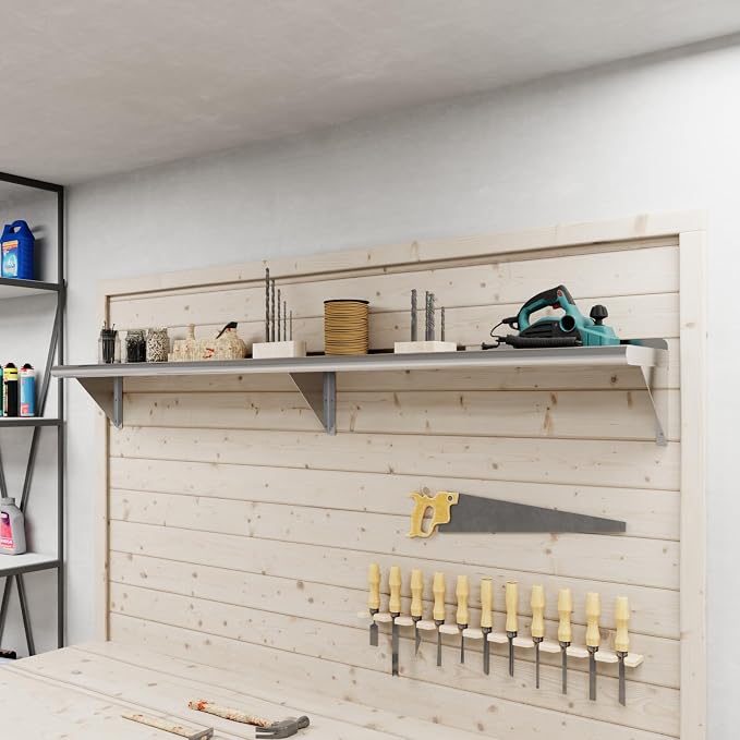AmGood 72" Long X 10" Deep Stainless Steel Wall Shelf | NSF Certified | - Image 5