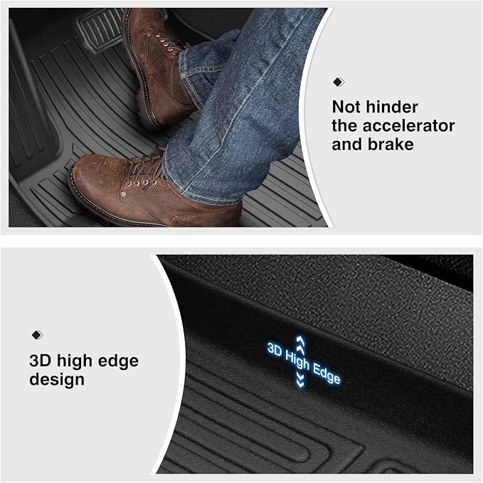 Powerty Floor Mats for 2024 2025 Tesla Model 3 Highland Accessories 1st & 2nd - Image 5