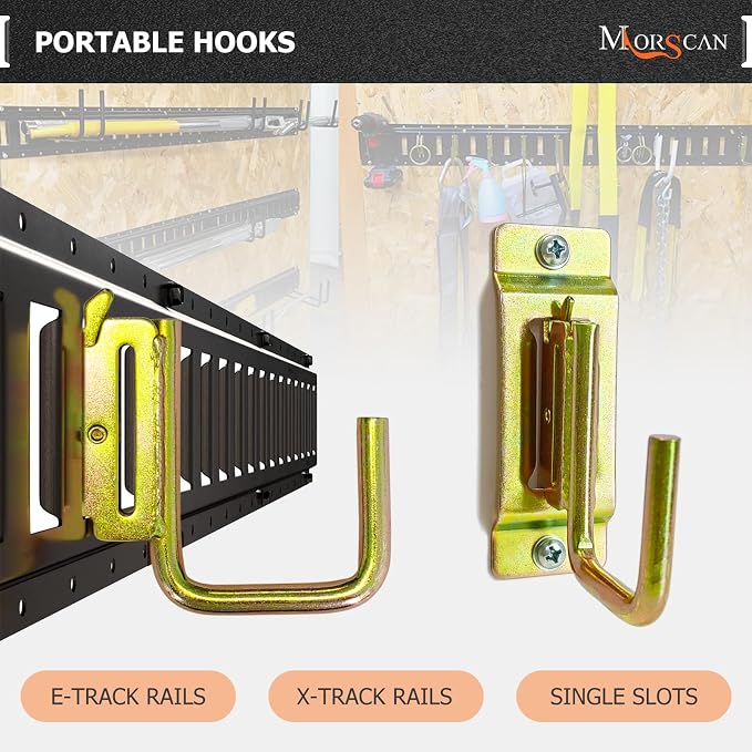 6 Pack 2" E Track J Hooks Heavy Duty Galvanized Steel E-Track Tie Down - Image 4