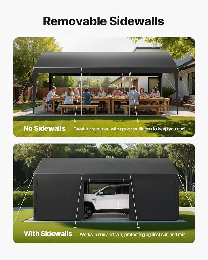 VEVOR Upgraded 10x20 FT Heavy Duty Carport Canopy - Image 6