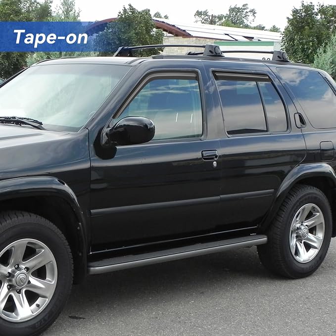 Window Visors Rain Guards for 1996-2004 Nissan Pathfinder, Out-Channel Window - Image 3