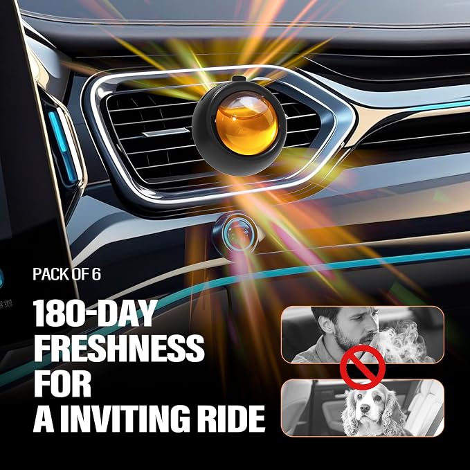 Car Air Freshener Vent Clips, Hawaiian Scent, 6 Pack, Long Lasting Scent Up to - Image 2