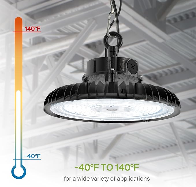 ASD LED High Bay UFO Light Fixture, Commercial Shop Lighting | Dimmable - Image 6