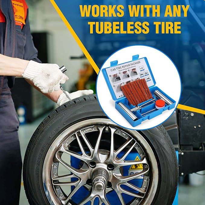 BETOOLL Universal Tire Repair Kit, Heavy Duty 22 Pcs Emergency Tire Plug Kit - Image 6