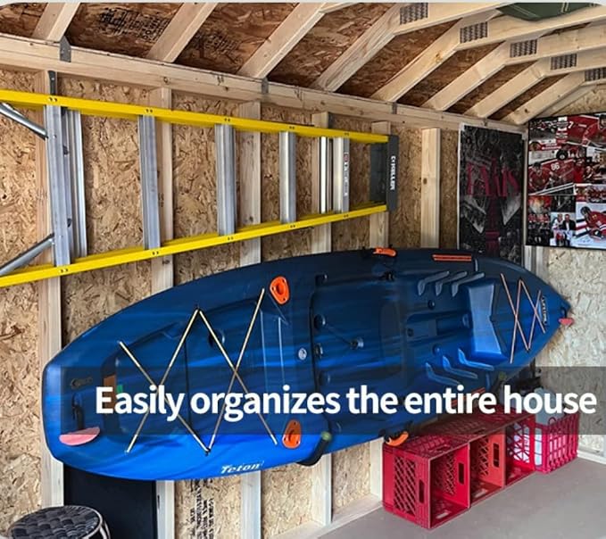 Garage Storage Heavy Duty Hooks, 15Inch Jumbo Arm Kayak Rack, Heavy Duty Wall - Image 6