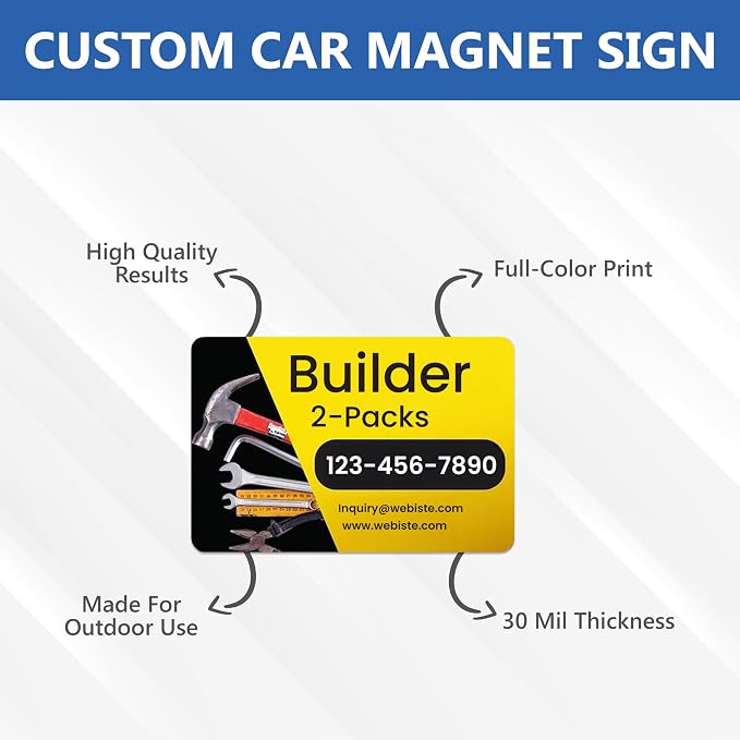 Custom Car Magnet Signs for Businesses 2 pk - Image 3