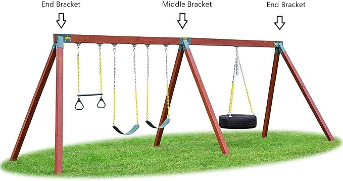 Eastern Jungle Gym Easy 1-2-3 A-Frame Swing Set Bracket Heavy Duty - Image 6