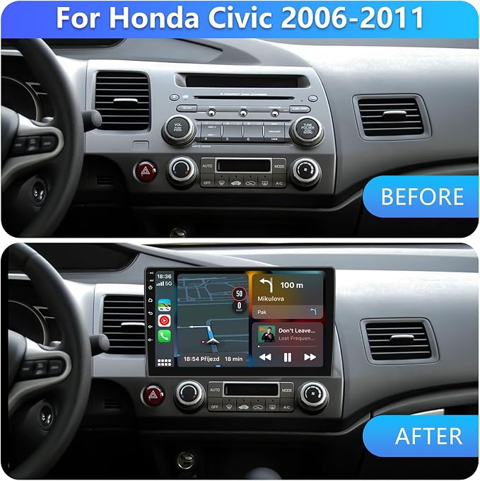 4G+64G Android 13 Car Radio for Honda Civic 2006-2011 - Image 2