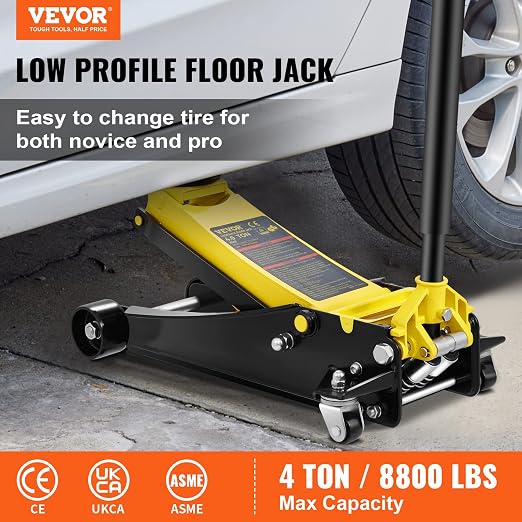 VEVOR 4 Ton Low Profile, Heavy-Duty Steel Racing Floor Jack - Image 2