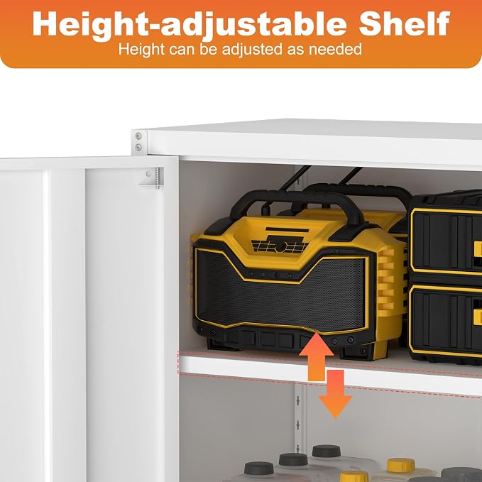 LUCYPAL Metal Wall Cabinet, Garage Storage Cabinets - Image 5