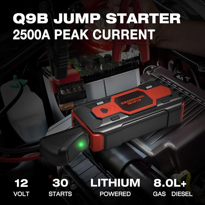 NEXPOW 2500A Peak Car Battery Jump Starter, 12V Auto Car Battery Booster Pack - Image 2
