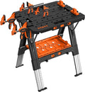 Pony Portable Folding Work Table, 2-in-1 as Sawhorse & Workbench, 31” W×25” by PonyJorgensen