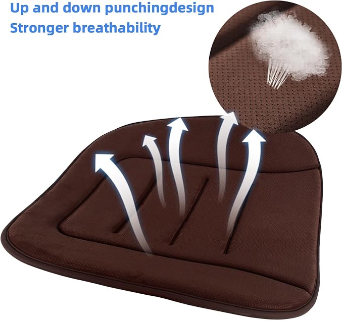 KAYI Car Seat Cushion, Memory Foam Car Seat Cushion, Anti Slip Rubber Bottom - Image 3