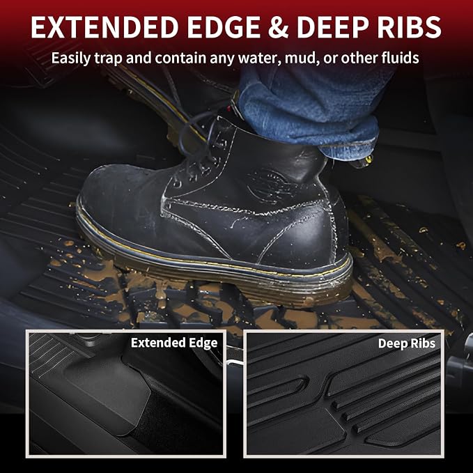 LASFIT Floor Mats for Ford F-150 2015-2025 | F150 Lightning 2022-2025 SuperCrew - Image 3