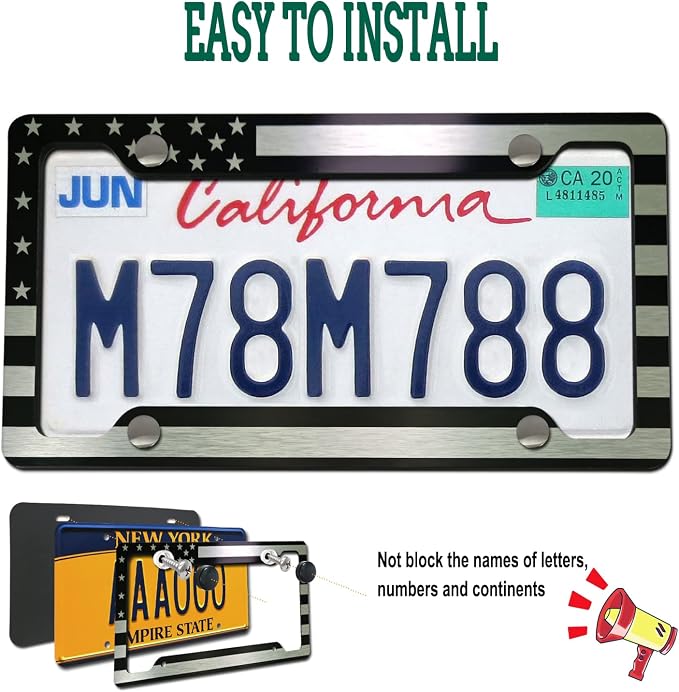 American Flag License Plate Frames - Image 3