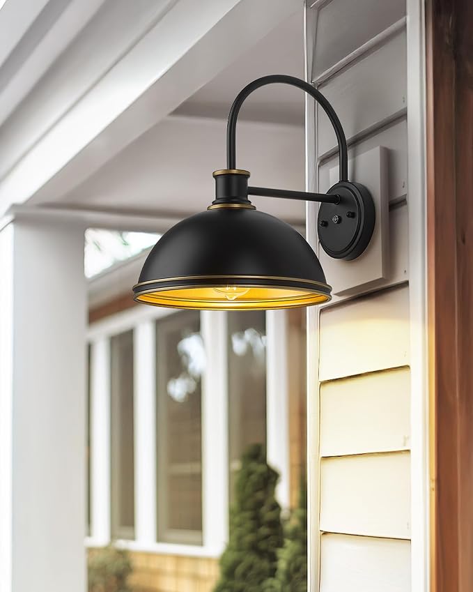 kudos Dusk to Dawn Porch Light Motion Sensor Outdoor Gooseneck Light Fixture - Image 3