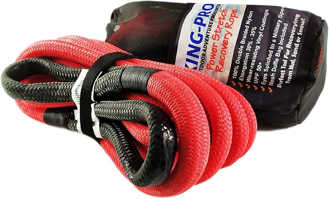 KING-PRO Kinetic Recovery Rope 7/8“x30' Towing Rope 30, 000lbs Breaking - Image 4