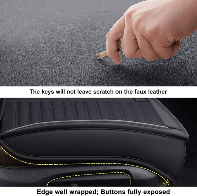 LINGVIDO Car Seat Covers, Breathable and Waterproof Faux Leather Automotive - Image 7
