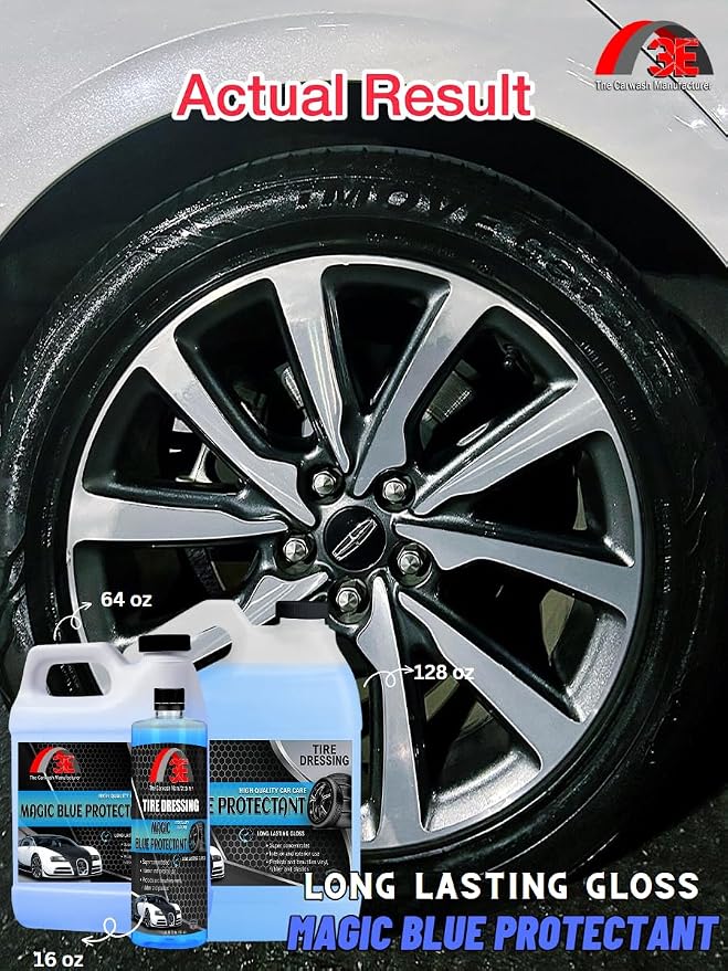 Magic Super Blue Tire Shine Protectant 128 Fl Oz – Long Lasting High Gloss - Image 5