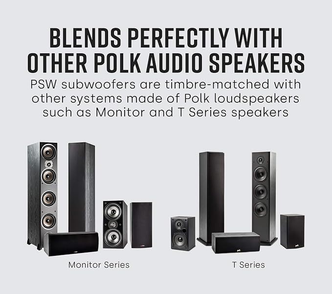 Polk Audio PSW10 10" Powered Subwoofer – Power Port Technology, Big Bass in - Image 6