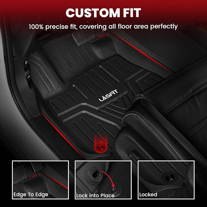 LASFIT Floor Mats & Trunk Mat for Honda CR-V 2017-2022, All Weather Protection - Image 4