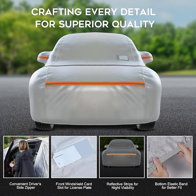 Waterproof SUV Car Cover: 6-Layer Protection from Rain, UV & Dust - Image 4