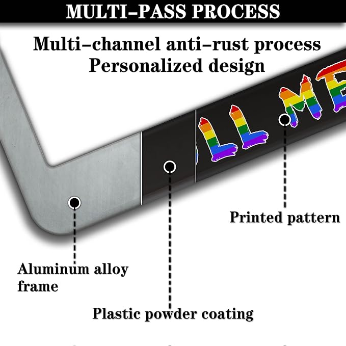 License Plate Frames Black and White Automotive Exterior Accessories Only Gay - Image 5