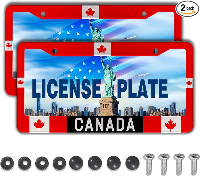 License Plate Covers Red by Unknown