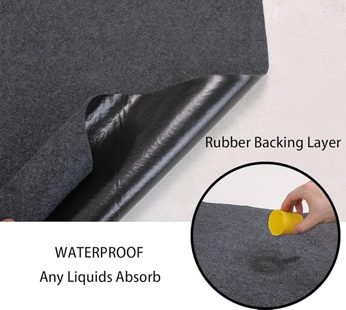 Large Motorcycle Mat Under Car Washable Garage Mats Oil Absorbent Pad Rubber - Image 2