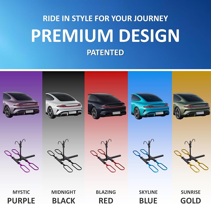 Trailer Hitch Bike Rack for Car 2 Bikes, E Bike Carrier Hitch Mount 2 Bike - Image 6