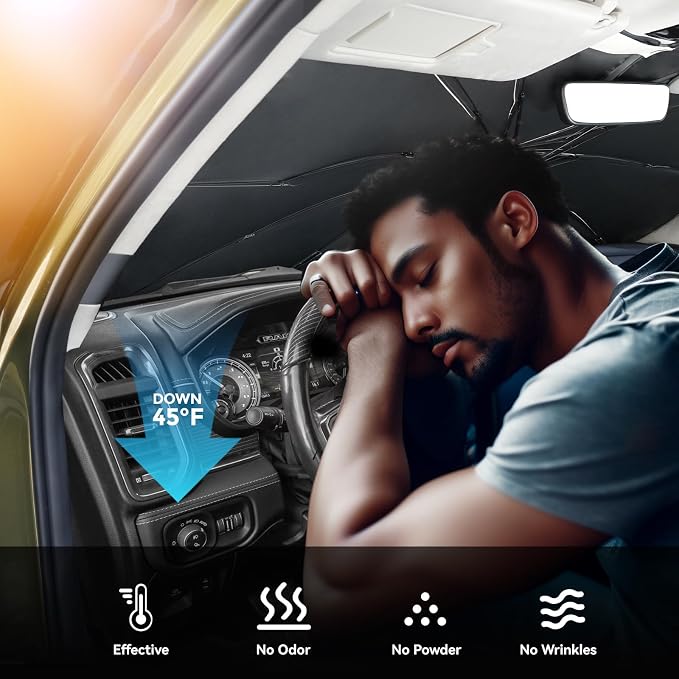 2019-2025 Upgraded for Ram 1500 Sunshade, Portable Foldable Sunshade Accessories - Image 4
