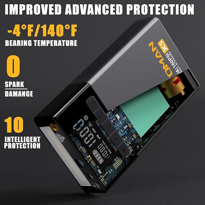 VTOMAN X5 Jump Starter with Air Compressor, 3500A Portable Car Battery Booster - Image 6