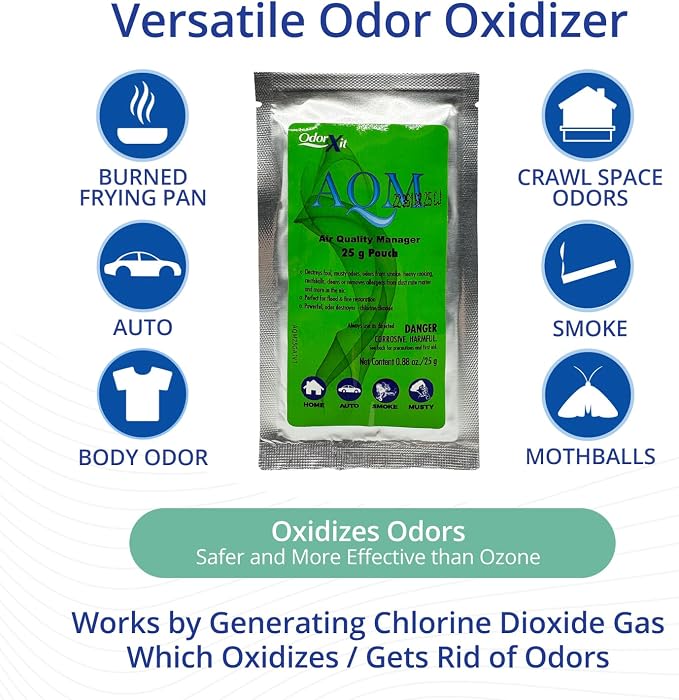 AQM by OdorXit, Air Quality Manager Chlorine Dioxide Odor Removal Packet - Image 4
