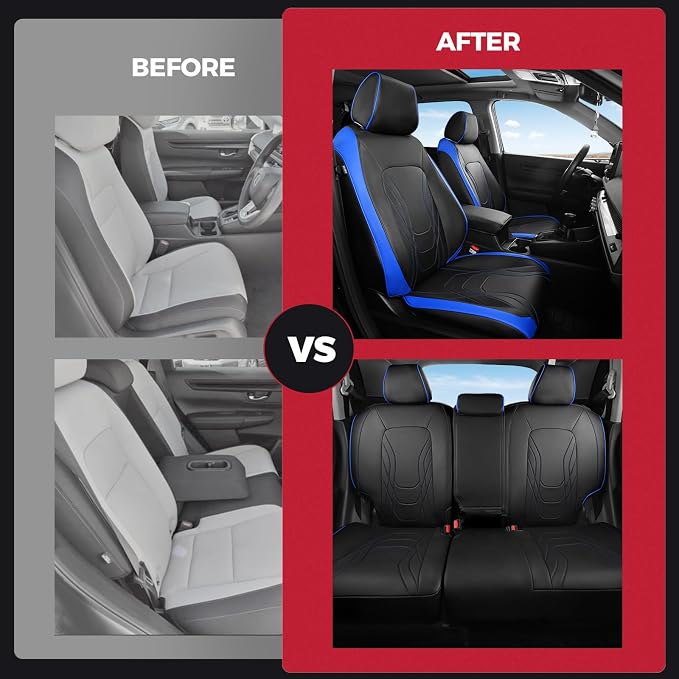 FREESOO Seat Covers for Honda CRV, Custom Fit Seat Covers Full Set, CRV LX EX - Image 7