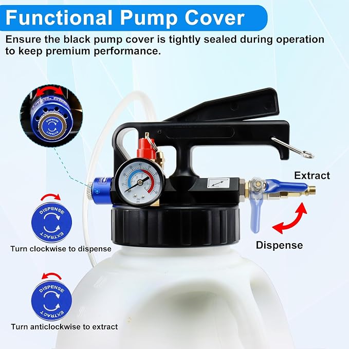 JoyFans 10L Pneumatic Transmission Fluid Pump Extractor and Dispenser, Gearbox - Image 3