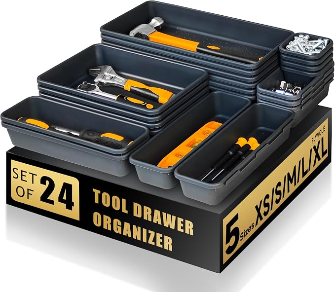 Tool Box Organizer Tray, Toolbox Desk Drawer Organizer, Tool Box Tray, Toolbox by FLYVOLE