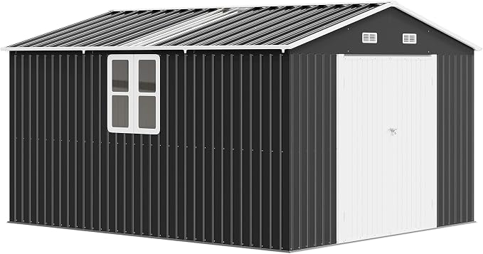 AMERLIFE 10x12x7 FT Galvanized Steel Storage Shed - Image 8