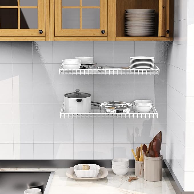 WALMANN 2 Pack Garage Wall Shelf, 23.5" x 12" Wall Mounted Storage Shelves - Image 5