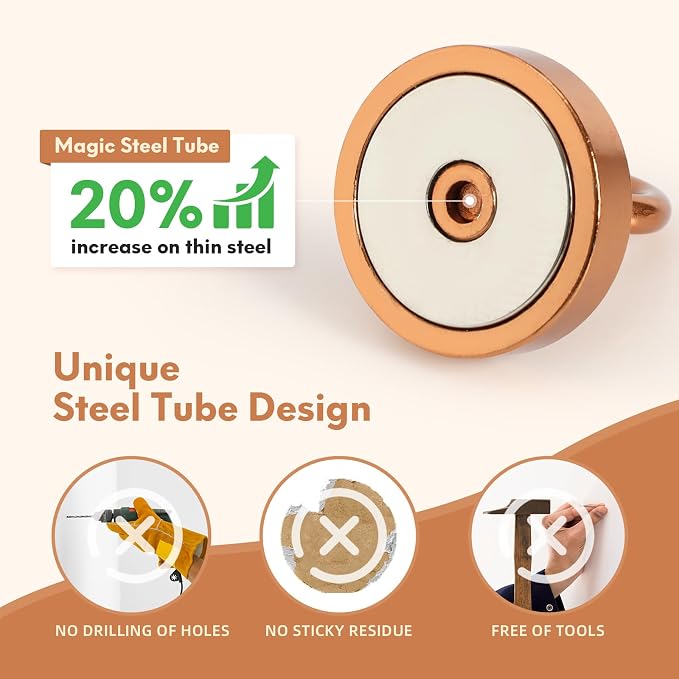Neosmuk Magnetic Hooks, Cruise Ship Essentials, 120lb+ Heavy Duty Magnetic Hooks - Image 3