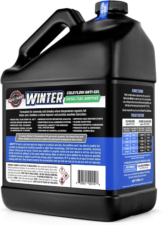 Opti-Lube Winter Formula Anti-Gel Diesel Fuel Additive: Gallon) - Image 4
