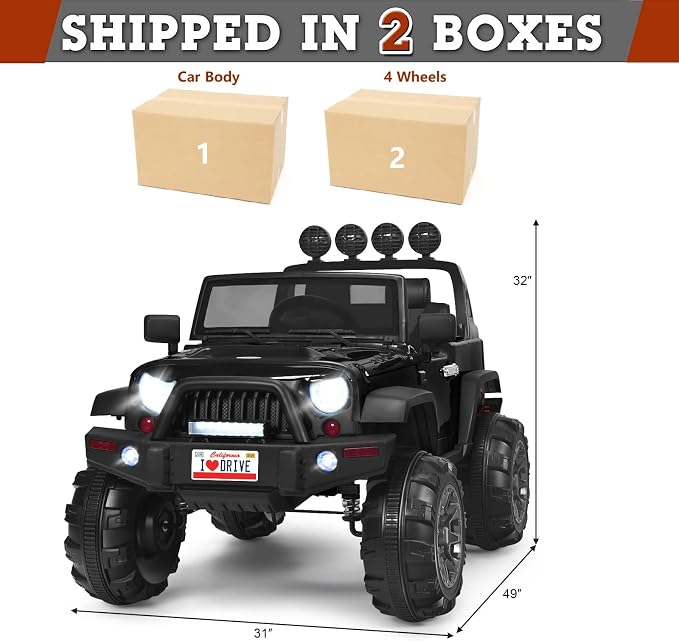 Costzon Ride on Car, 12V Battery Powered Electric Vehicle w/Parent Remote - Image 9