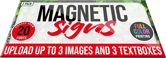 2 Pack, Personalized Magnetic Signs - Image 2