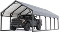 12 x 26 FT Metal Carport, Heavy Duty Carports Reinforced Frame and Steel Roof by KYBOLT