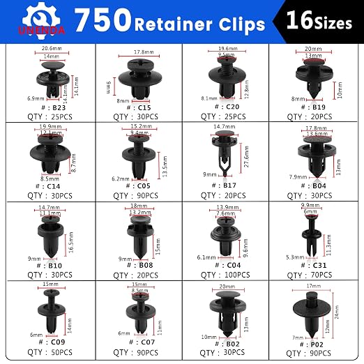 Car Push Retainer Clips 750pcs - Image 2