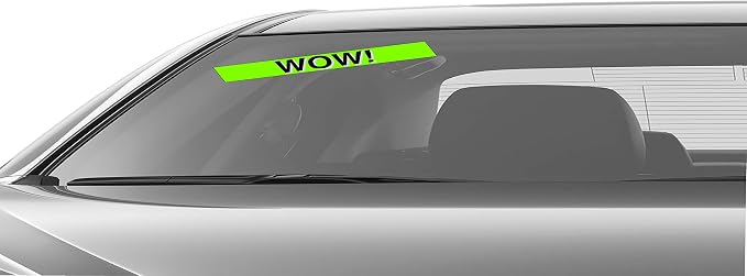 Ez-line Vinyl Windshield Stickers 3 Dozen 15 Inch Chartreuse Slogan Dealership - Image 2