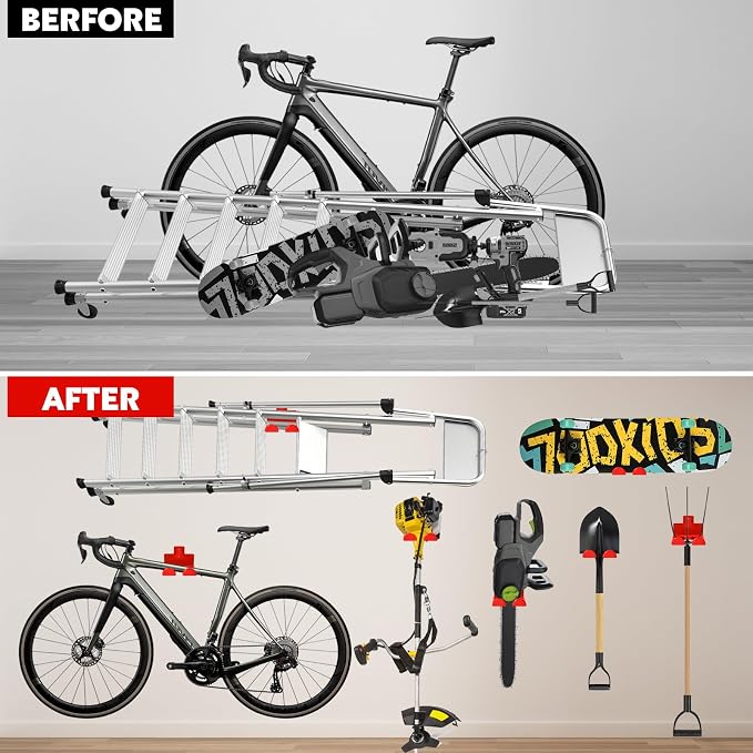 Garage Organization Weedeater Hanger Garage Organizer Trimmer Rack, Wall Mount - Image 4