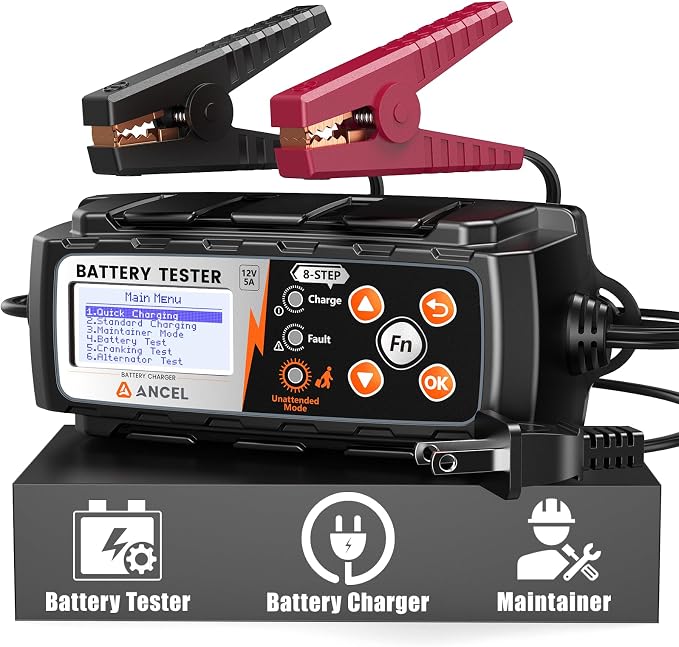 ANCEL BT521 3-in-1 Car Battery Charger, Tester and Maintainer by ANCEL