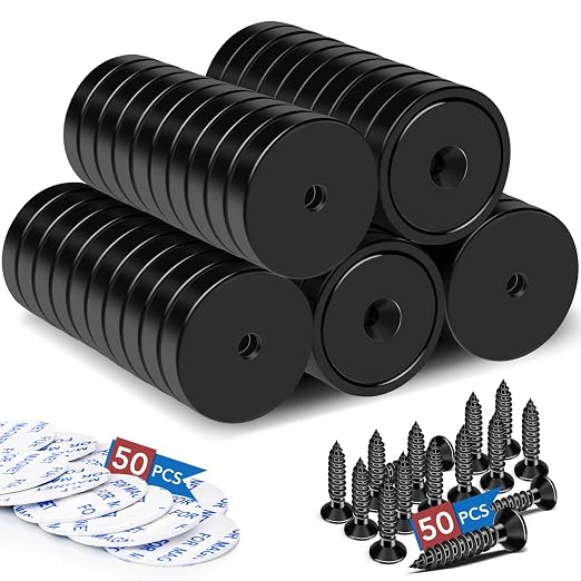 LOVIMAG 50 Pack Strong Neodymium Magnets, 110 LBS Black by LOVIMAG