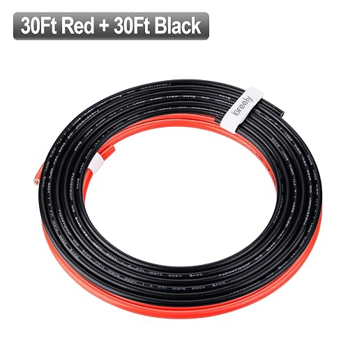 8 Gauge Wire - iGreely 30 FT Red & 30 FT Black 8 AWG Tinned Copper Electrical - Image 4