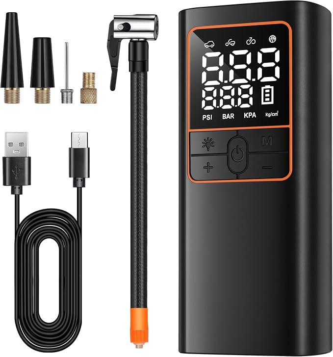 LAMONKE Tire Inflator Portable Air Compressor, 2X Faster Inflation Car Tire by LAMONKE